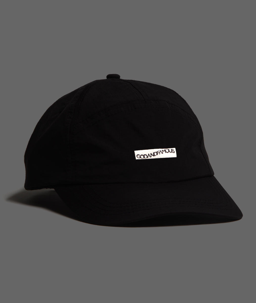 Offset 7-Panel Nylon Hat Black | God & Famous