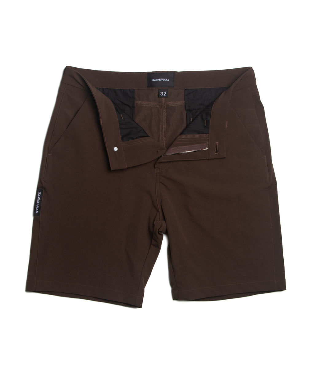 その他 TEN BDP PIQUE SHORTS BROWN L BOSS - Kids' cargo shorts in stretch piqué fabric - Brown