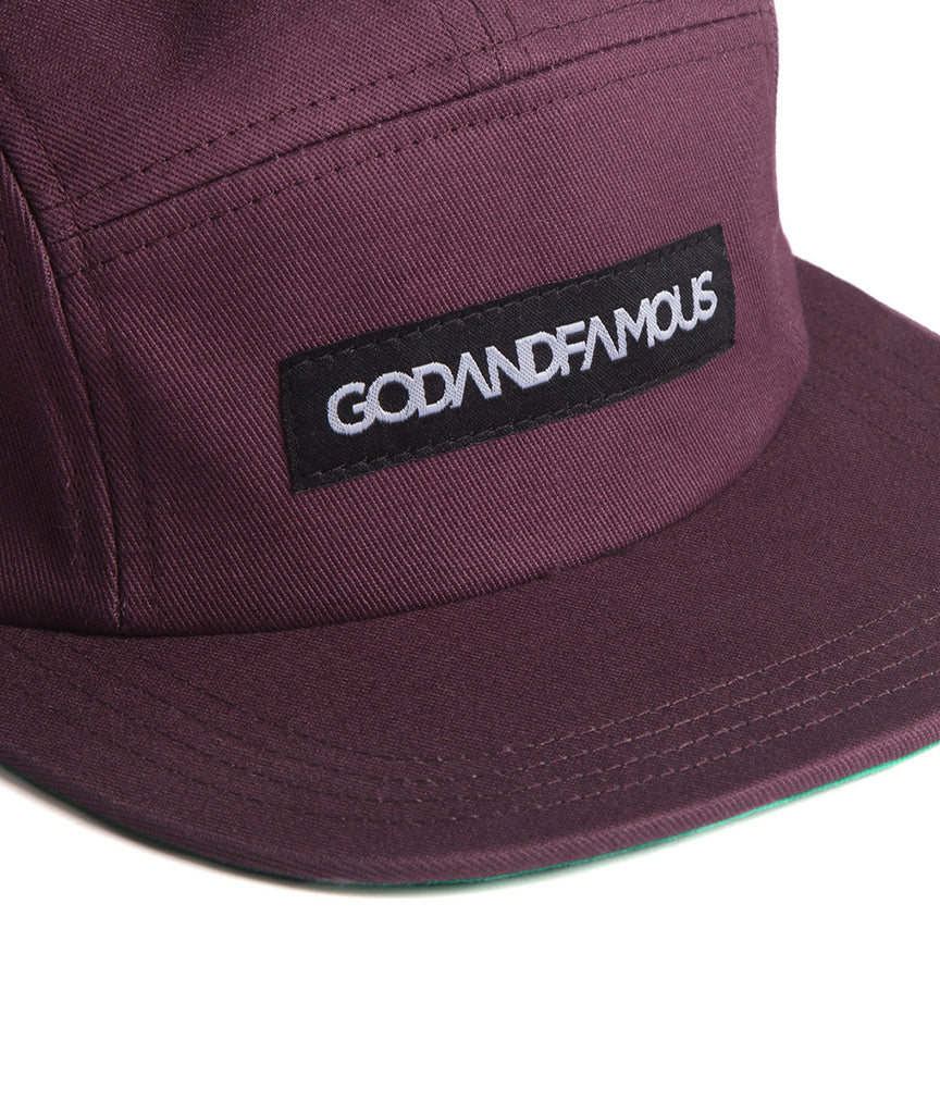 God and Famous 5-Panel Hat - Purple