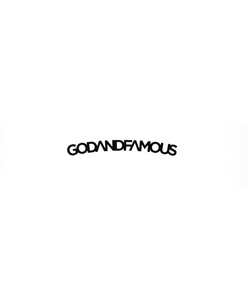 God and Famous Vinyl Decal - Black
