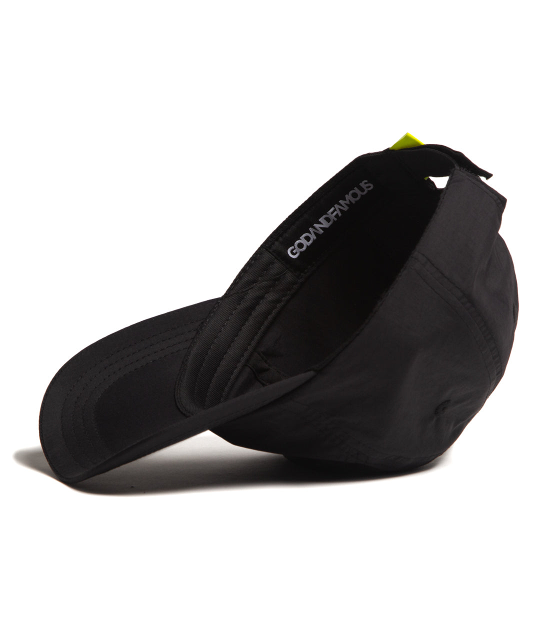 Offset 7-Panel Nylon Hat Black | God & Famous display picture 1