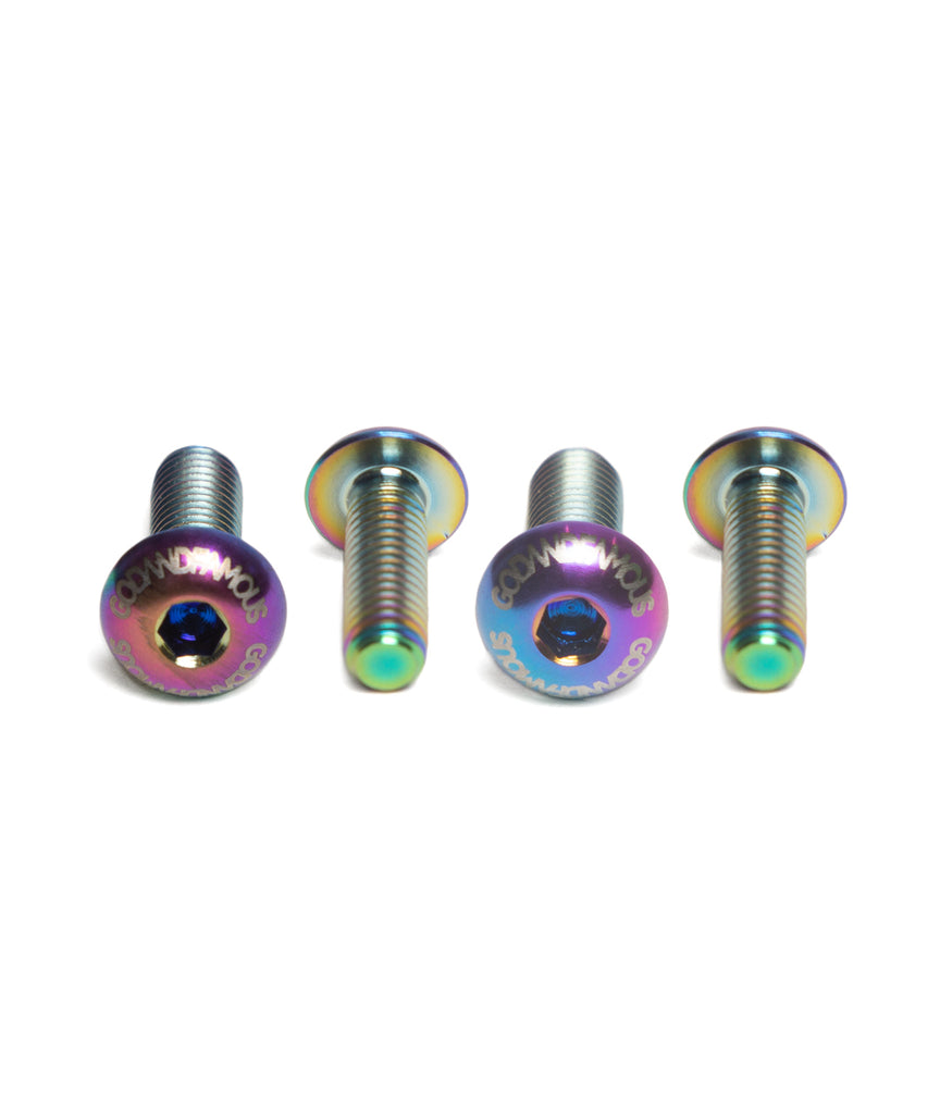 Titanium Water Bottle Cage Bolts - Oil Slick (4-Pack)