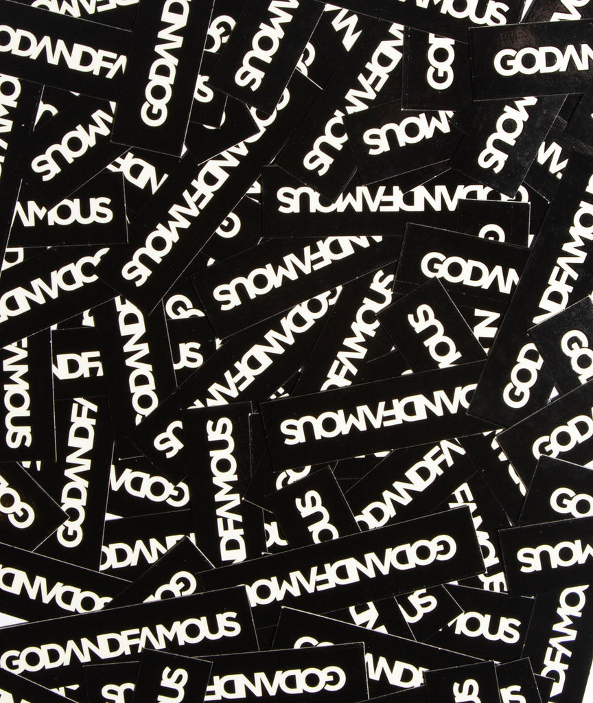 God and Famous Box Logo Sticker - 3 in