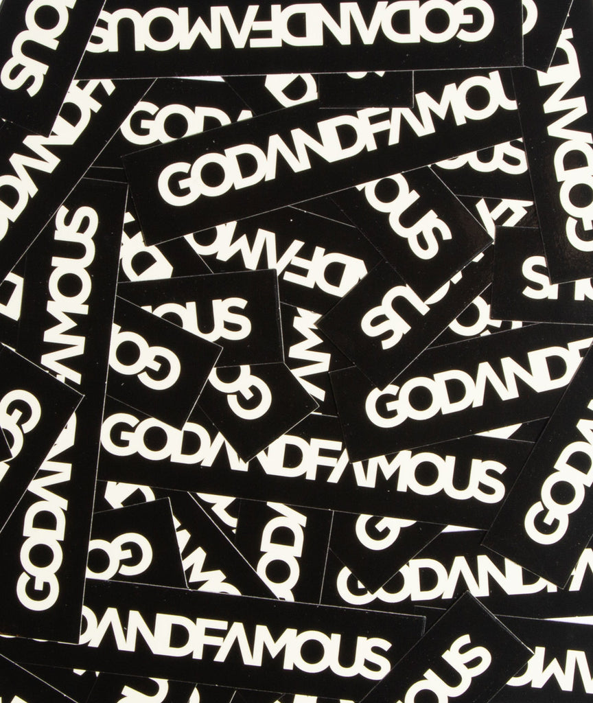 God and Famous Box Logo Sticker - 5 in