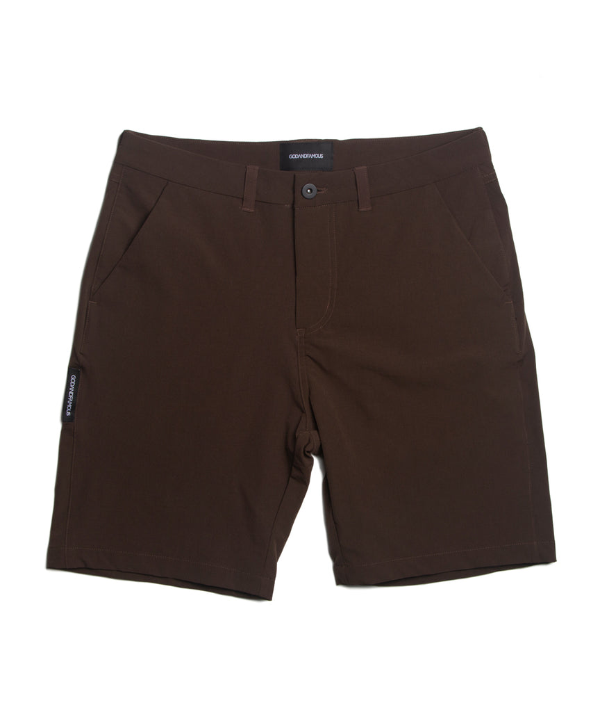 God and Famous Commuter Shorts Brown