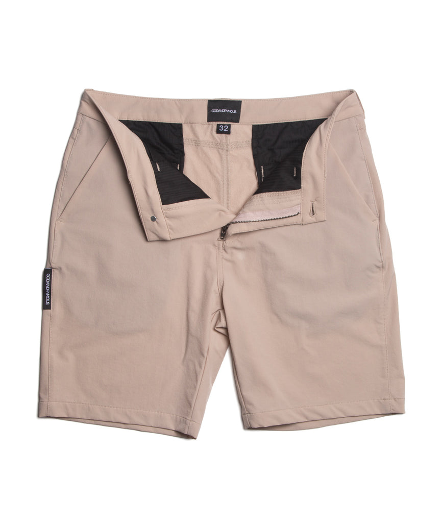 God and Famous Commuter Shorts Sand