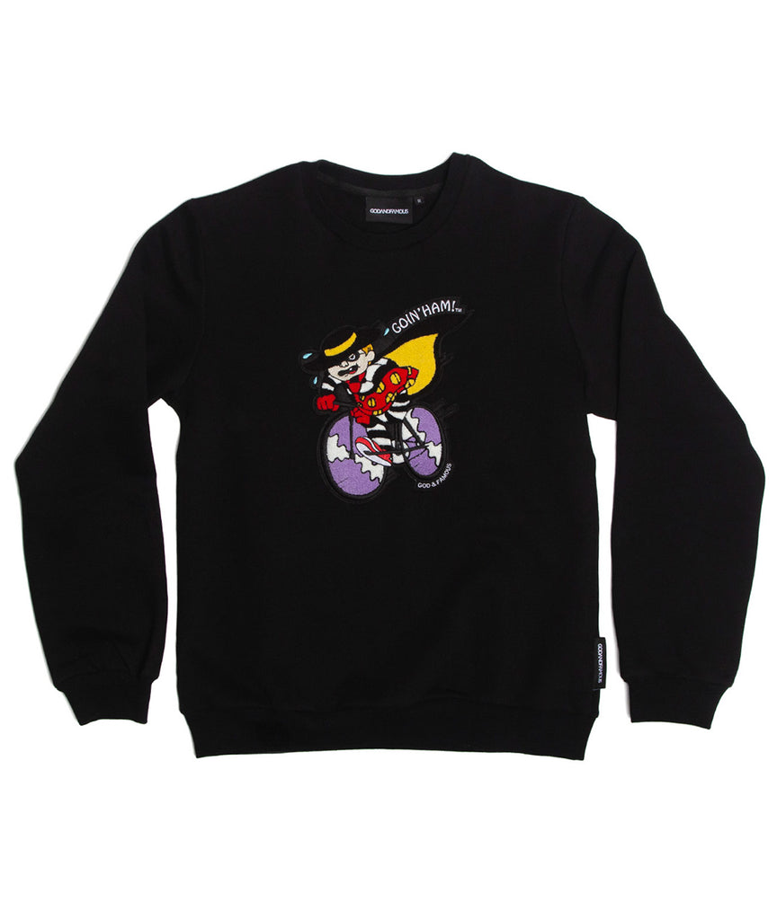 God and Famous Ham Crewneck Sweatshirt - Black