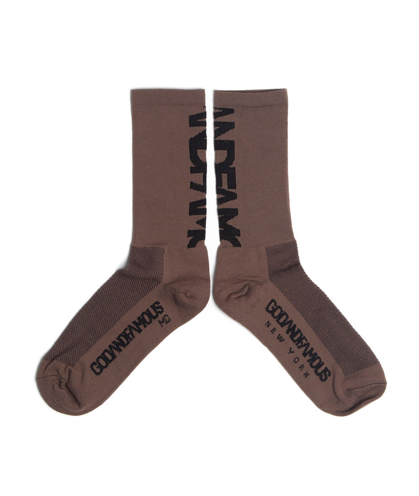 God and Famous Team Sock - Brown