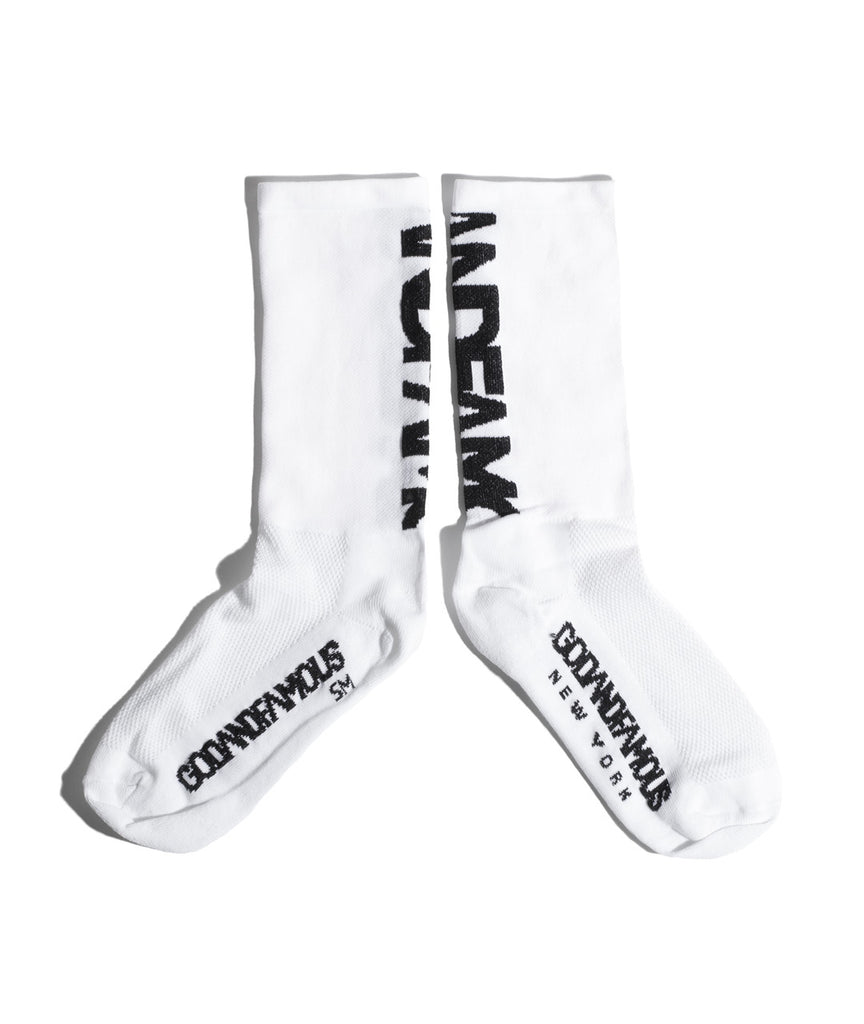 God and Famous Team Sock - White