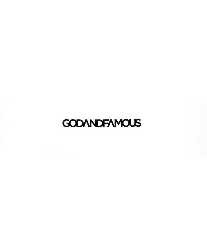 God and Famous Vinyl Decal - Black